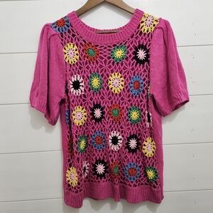 Flower Knit Sweater